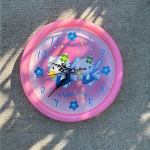 Y2K Sanrio Pink Hello Kitty Wall Clock